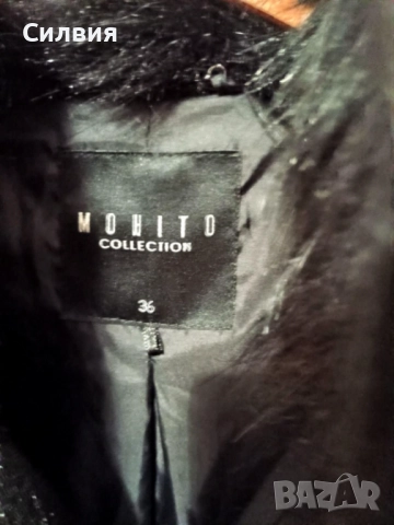 Палто от косъм със сваляща се яка Мохито, снимка 9 - Палта, манта - 52643397