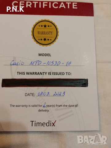 Нов мъжки ръчен часовник Casio херметик до 200 м с кристално стъкло , сертификат и касов бон, снимка 8 - Мъжки - 52861618