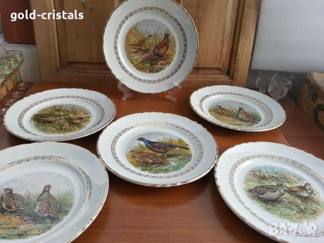 Френски порцелан чинии плитки , снимка 1 - Антикварни и старинни предмети - 33961896