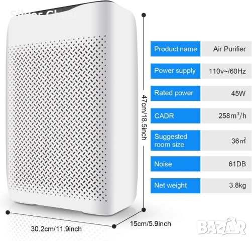 Пречиствател за въздух Meykey, снимка 2 - Овлажнители и пречистватели за въздух - 53120217