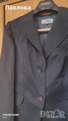 Ново синьо дамско сако с подплата , снимка 2 - Сака - 41845401