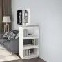 vidaXL Библиотека/разделител за стая, бяла, 60x35x103 см, бор масив, снимка 2