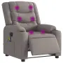 vidaXL Електрически масажен наклоняем стол, таупе, текстил(SKU: 3310258), снимка 1