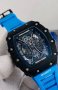 Мъжки луксозен часовник Richard Mille RM 53-01 Blue Rubber Strap Super High Quality , снимка 8