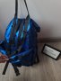 НОВА колекция спортна чанта в цвят СИН ХАМЕЛЕОН на Q DESIGN LAB. Тип- мешка, снимка 5