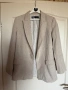  Zara ръстик елегантен бежов блейзър сако овърсайз модел с елегантна раирана подплата вискоза  , снимка 8