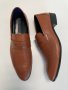 Мъжки кожени официални обувки - Светлокафяви - 44