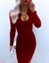Нова тъмно червена рокля, снимка 1 - Рокли - 41202722