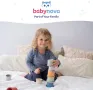 babynova Rainmaker Дървена бебешка дрънкалка с успокояващ капещ звук за бебета 3+ месеца, зелена, снимка 5