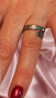 Уникален дамски пръстен от неръждаема стомана с камъни цирконий Doria, снимка 1 - Пръстени - 44629172