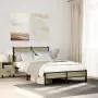 vidaXL Метална рамка за легло, без матрак, сонома дъб, 120x200 см, снимка 2