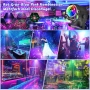 4в1 DJ диско парти лампа/RGB/дистанционно/75 ефекта/LED/UV/стробоскоп/управление на звука, снимка 2