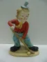 № 7782 стара порцеланова фигура - клоун   - размер - височина 16 см , основа 10 / 7 см , снимка 1