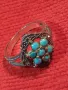 Старинен ВЕЛИКОЛЕПЕН СКЪПОЦЕНЕН СРЕБЪРЕН ПРЪСТЕН СРЕБРО ВИСОКА ПРОБА с ТЮРКОАЗ и МАРКАЗИТ 46803, снимка 17