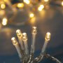 LED Коледни Лампички с прозрачен кабел, Топло бяло, снимка 1 - Лед осветление - 42713786