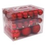 44 броя Комплект Червени коледни топки в 3 размера, снимка 1 - Други стоки за дома - 42673424