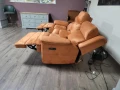 Оранжев диван от плат тройка "Gracie" с електрически релакс механизъм, снимка 7