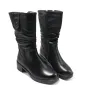 Дамски боти с плътен ток нов модел черен цвят код34, снимка 2