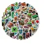 50 бр Minecraft Майнкрафт самозалепващи лепенки стикери за украса декор картонена торта и др парти, снимка 6