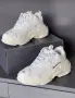 Triple S All-Over Logo White Унисекс👟Мъжки Бели Маратонки👟Дамски Спортни Обувки Код SEM-451, снимка 3