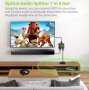 1X4 SPDIF TOSLINK Оптичен Сплитер за Цифрово Оптично Аудио 1х Вход 4х Изхода LPCM 2.0 DTS Dolby-AC3, снимка 3