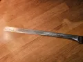 Голям стар  занаятчийски нож за дюнери 1 - закалена стомана и дръжка от орех за колекция, снимка 2