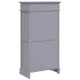vidaXL Шкаф за обувки, сив, 50x28x98 см, дърво от пауловния, снимка 6