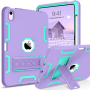Удароустойчив калъф за iPad 10-то поколение 10,9" 2022 GUAGUA, лилаво/мента