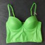 75В нов къс корсет/бюстие в неонов зелен цвят с кожен ефект, снимка 4