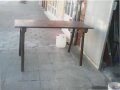 Работна   маса    с   метални  крака  /  И   сгъваема  +  2  стола   . ., снимка 1 - Градински мебели, декорация  - 44099970