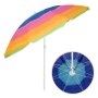Плажен чадър 1.80м, Шарен със син гръб, снимка 1 - Други - 41360228