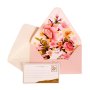 Луксозна 3D картичка "Букет Цветя" с плик и карта за пожелание, снимка 8