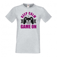 Мъжка тениска Keep Calm And Game On, снимка 4 - Тениски - 36193298