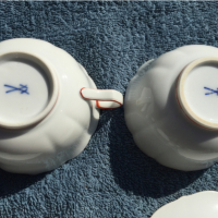 порцеланови чашки с чинийки "MEISSEN"/Майсен/ - 2 броя, снимка 9 - Антикварни и старинни предмети - 36167486