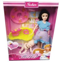 Бременна кукла Барби с бебе и аксесоари в кутия - 17039, снимка 1 - Кукли - 38718123