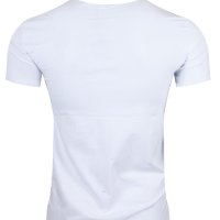мъжка бяла тениска 2109 бял/черен, снимка 5 - Тениски - 41561489