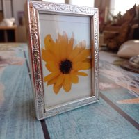 метална фото рамка със слънчоглед, снимка 1 - Декорация за дома - 40970260