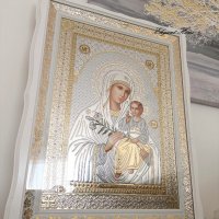Икона с дървена рамка Пресвета Богородица е иконата "Неувяхващ цвят, снимка 1 - Икони - 39144014