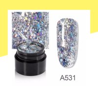 Брокатена гел боя с ефект „Блестящ диамант“ ROSALIND, Shiny Diamond, снимка 3 - Продукти за маникюр - 41935224