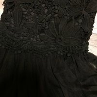 Черна тюлена рокля, снимка 2 - Рокли - 41335357