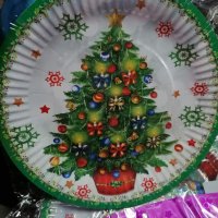 Коледни чинийки големи, снимка 2 - Декорация за дома - 42725838