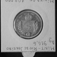 Монета Бразилия 500 Реис 1880 г. Крал Педро II, снимка 2 - Нумизматика и бонистика - 35778123
