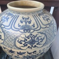 YUAN DYNASTY blue and white vase  , китайска ваза, снимка 3 - Антикварни и старинни предмети - 41681456