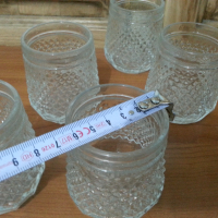 Ретро стъклени кристални  чаши чашки, снимка 3 - Антикварни и старинни предмети - 36370987