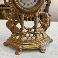 Немски бронзов часовник в бароков стил. №4364, снимка 2 - Антикварни и старинни предмети - 41800906