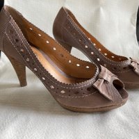Обувки на ток, естествена кожа, GEOX, 36 номер, мека подметка, снимка 1 - Дамски обувки на ток - 42417699