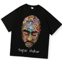 мъжка овърсайз тениска 2pac shakur hip hop, снимка 1 - Тениски - 44930465