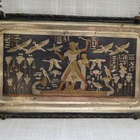 Метална картина с египетски мотиви, снимка 1 - Други ценни предмети - 41403838