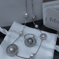 Misaki сребърен комплект колие и пръстен, снимка 3 - Бижутерийни комплекти - 44708553