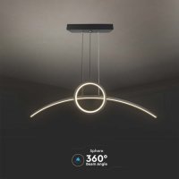 LED Полилей 30W Черен Неутрално Бяла Светлина, снимка 3 - Полилеи - 40758294